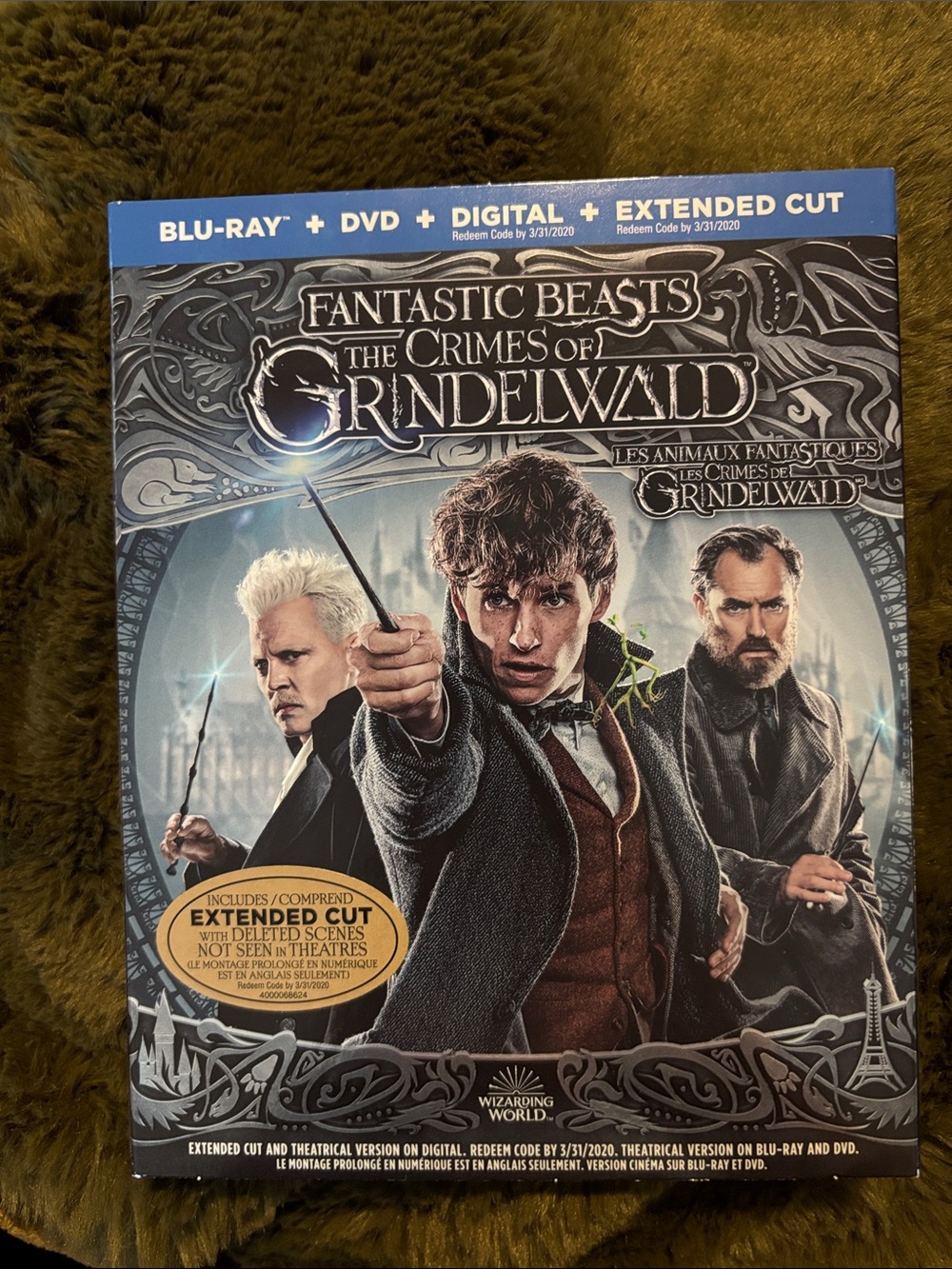 4/$25 - Fantastic Beasts: The Crimes of Grindelwald Blu-Ray DVD set Extended Cut